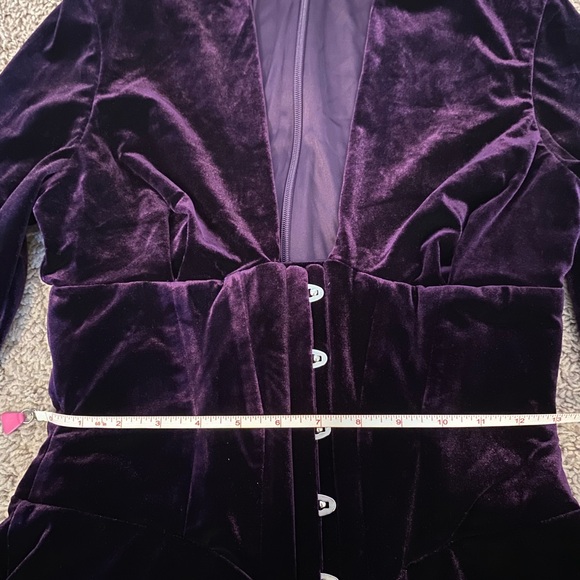 House of CB Dahna Dark Purple Velvet Corset Dress - Picture 5 of 5